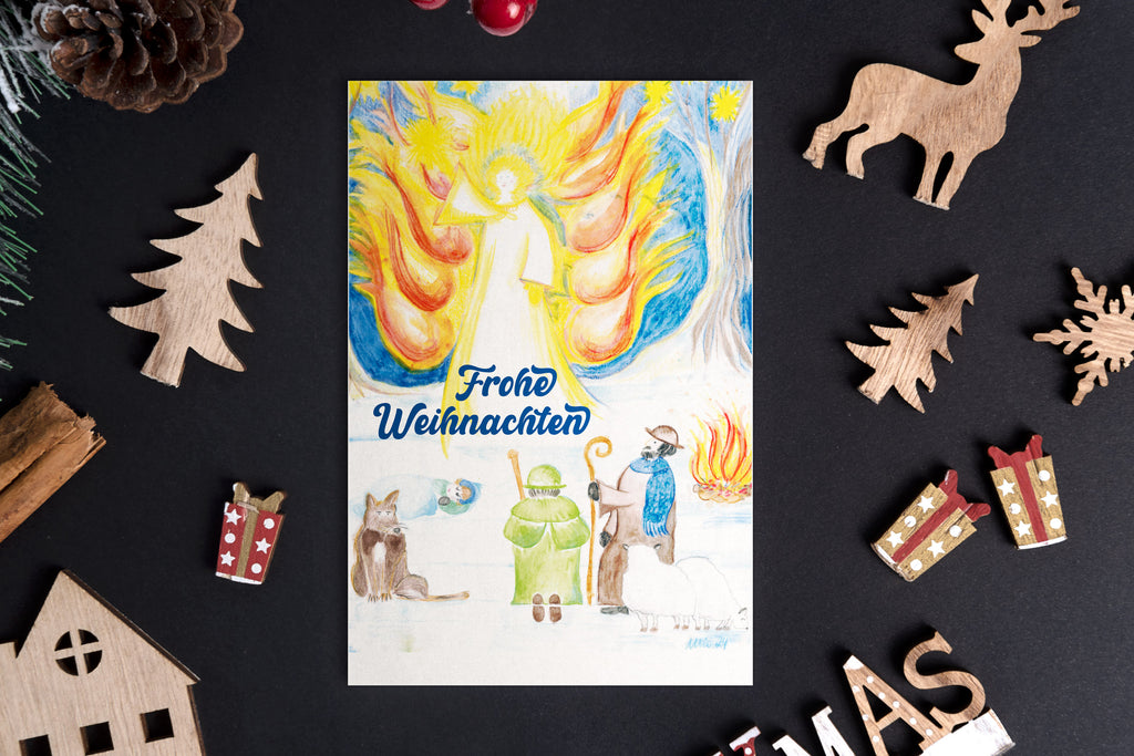 Weihnachtskarten als Klappkarte mit Kuvert